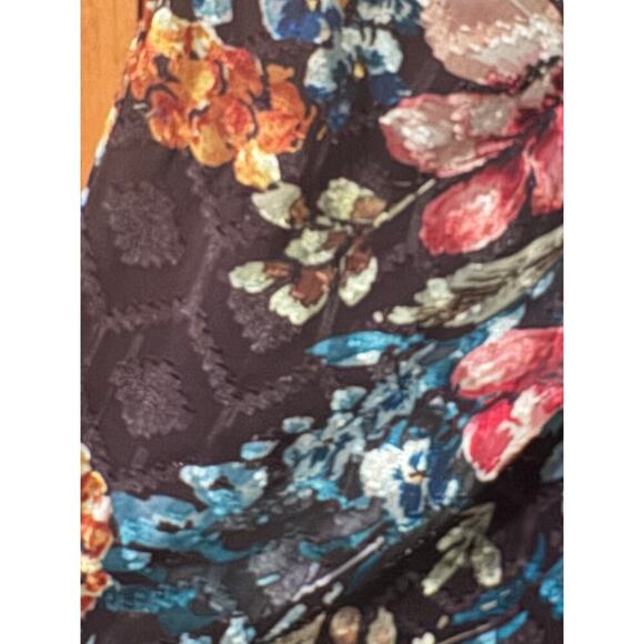 Amanda Uprichard Floral Print Maxi Dress Spaghetti Straps Slit Twist Front - Picture 10 of 10